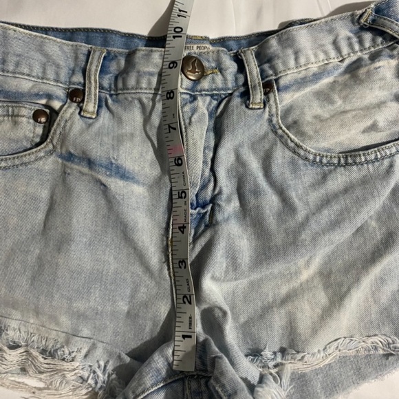 Free People Distressed Jean Shorts - Picture 8 of 11